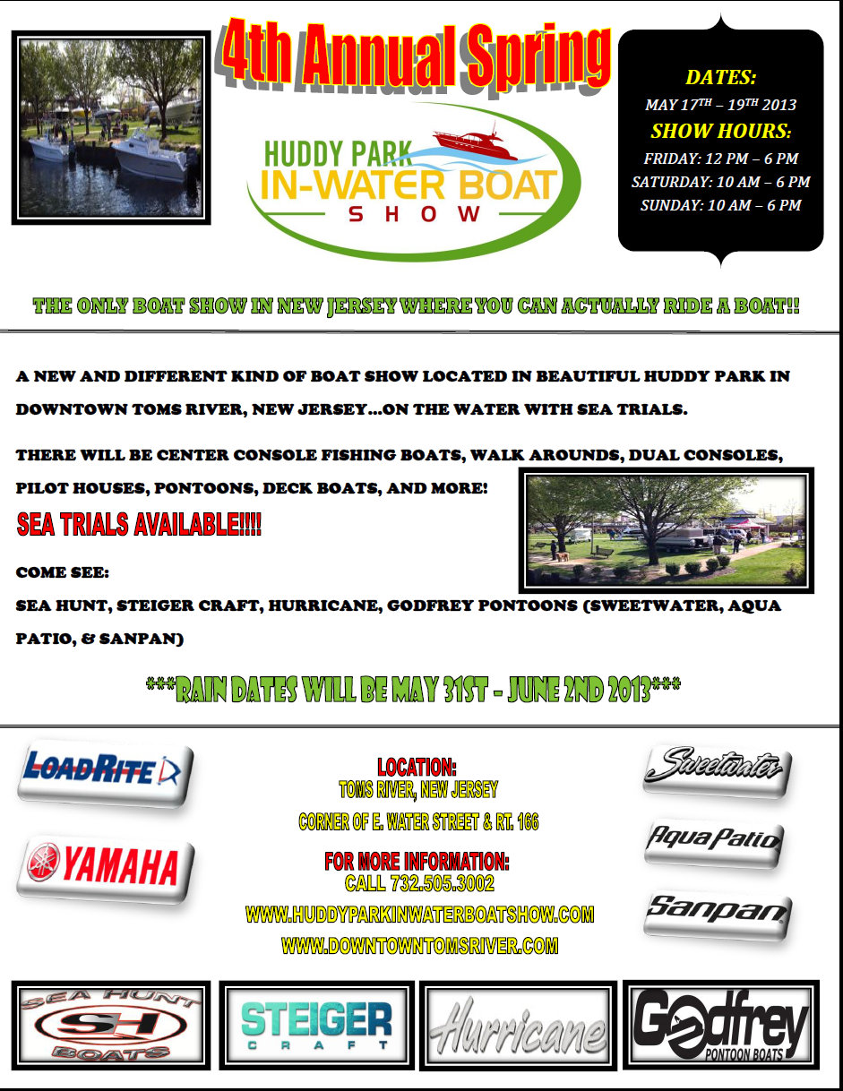 Click for Huddy park Boat Show Information!
