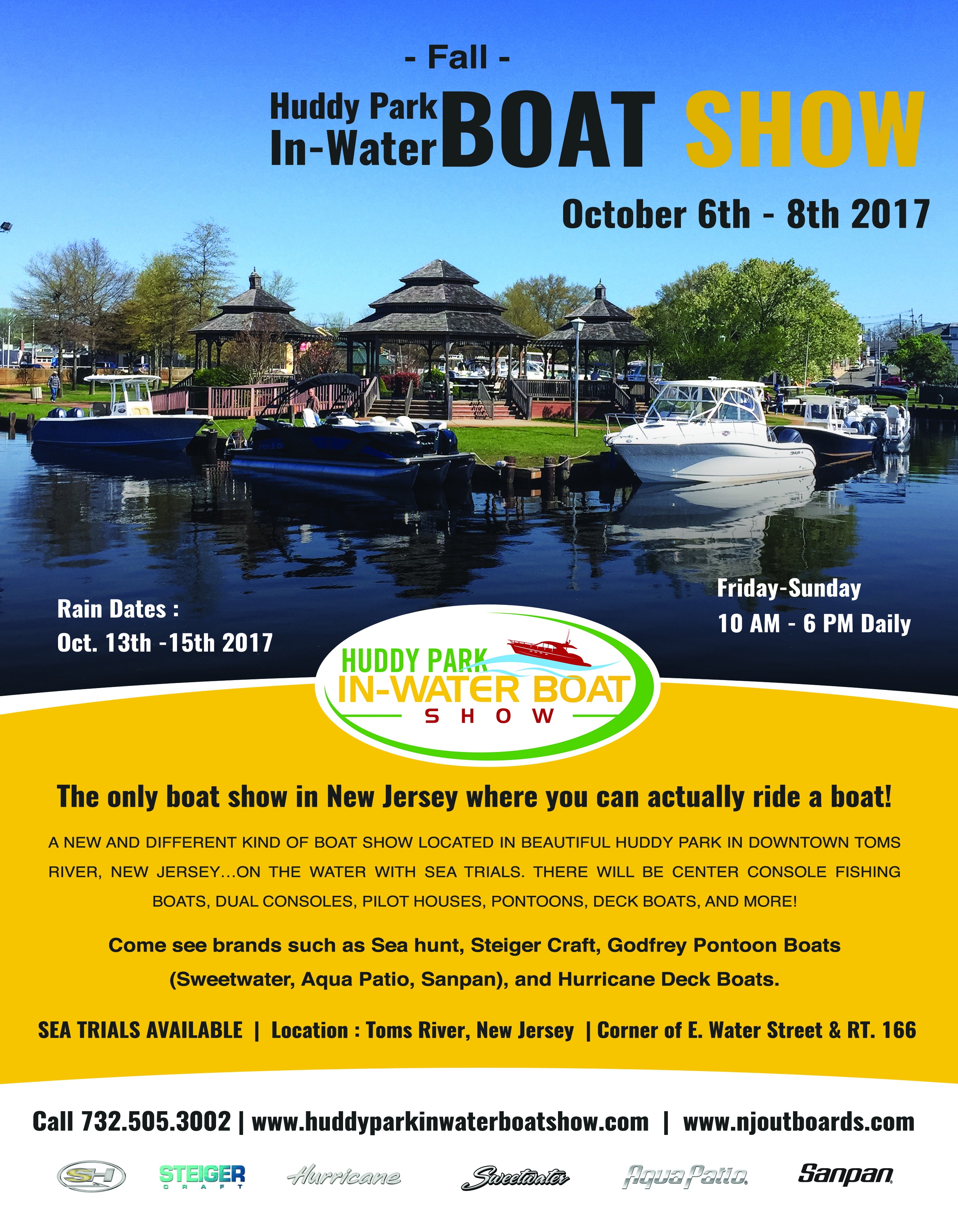 Fall Huddy Park In Water Boat Show Flyer