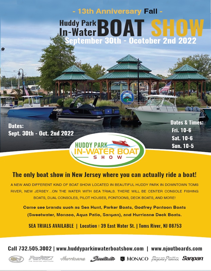 13th Fall Huddy Park In-Water Boat Show Flyer jpg